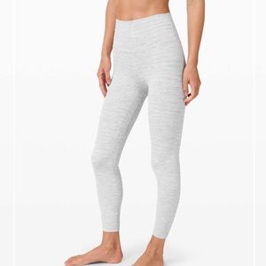 lululemon white pattern wunder under leggings
